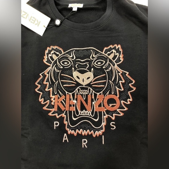 Kenzo Black Tiger Embroidered Sweatershirt - Picture 3 of 6